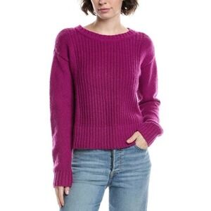 Cabi Women's Devoted Magenta Ribbed Knit Crew Neck Pullover Sweater Size M‎ 4786
